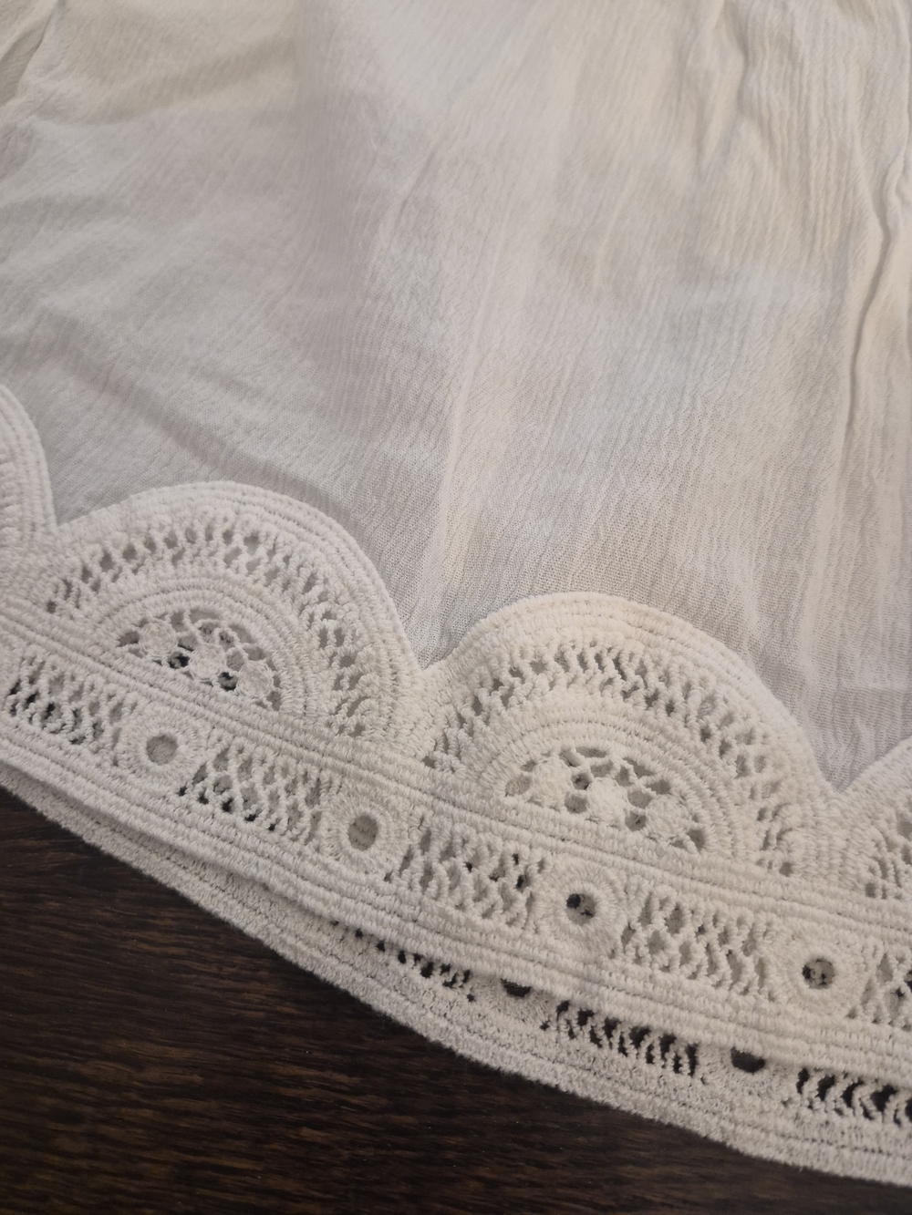 aerie Cream Elastic Waist Gauze Shorts - Picture 3 of 3